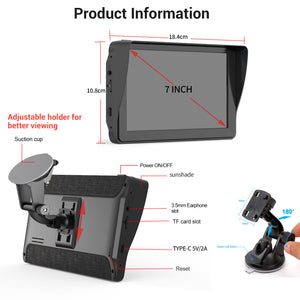 Innocruise X20H 7 Zoll GPS-Navigationsgeräte für Auto/LKW/Wohnmobil 2025 mit Europakarte – Sprachführung, POI- & Geschwindigkeitswarnung, lebenslange kostenlose Kartenupdates