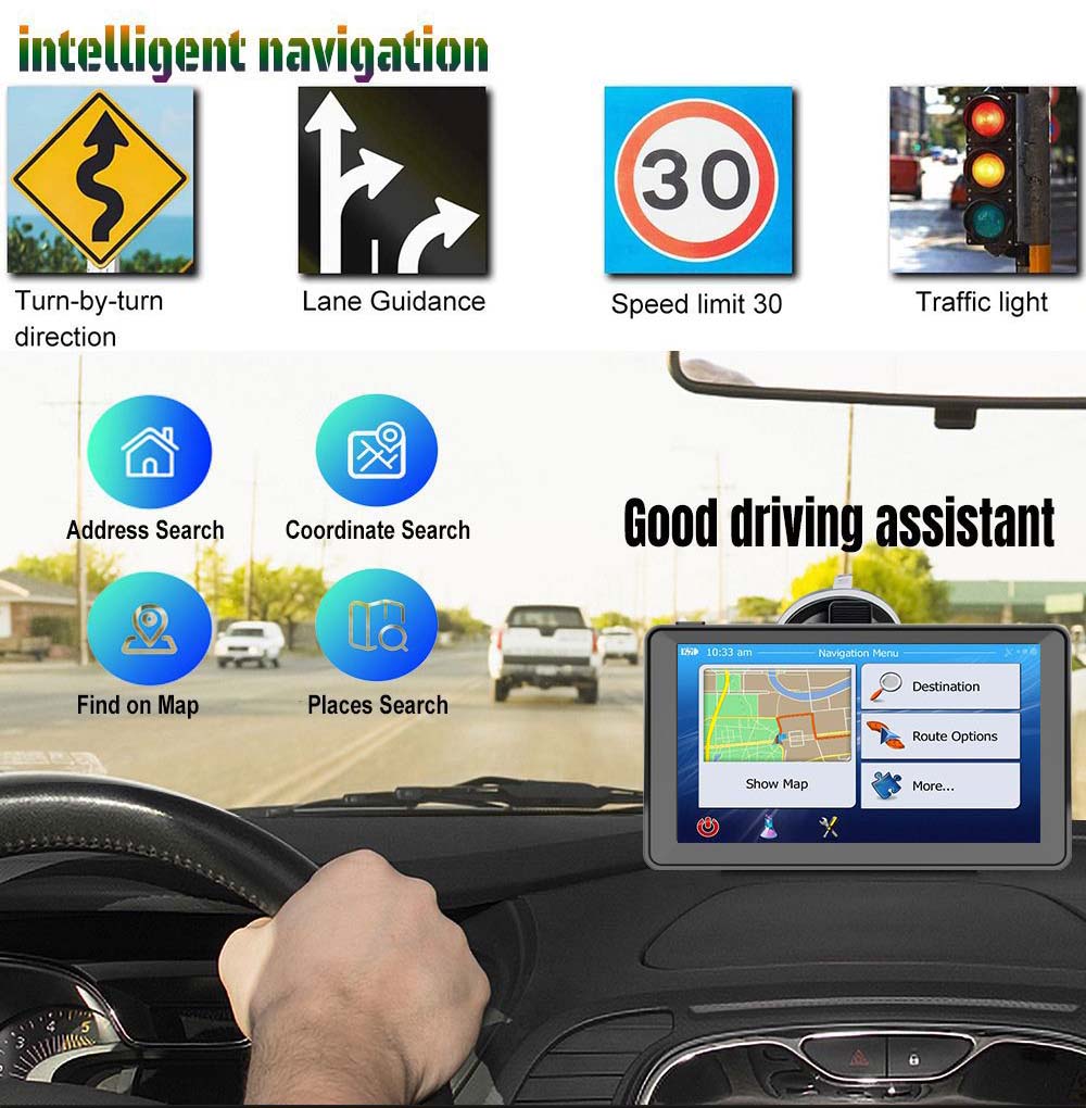 Innocruise X20H 7 Zoll GPS-Navigationsgeräte für Auto/LKW/Wohnmobil 2025 mit Europakarte – Sprachführung, POI- & Geschwindigkeitswarnung, lebenslange kostenlose Kartenupdates